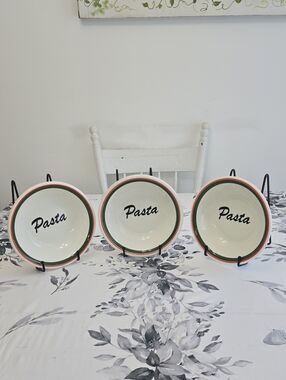 La Primula S.R.L. Set Of 3 Ceramic  Pasta Bowls Made In Italy
